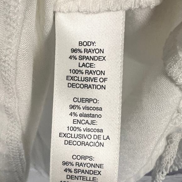 Chico's Womens M Boho Peasant Feminine Romantic Fairycore Lace Sleeve Knit Top - Picture 7 of 11